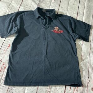 Celtic Ireland Men’s XL Navy Polo Shirt Graphic Print